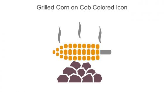 Grilled Corn On Cob Colored Icon In Powerpoint Pptx Png And Editable Eps Format