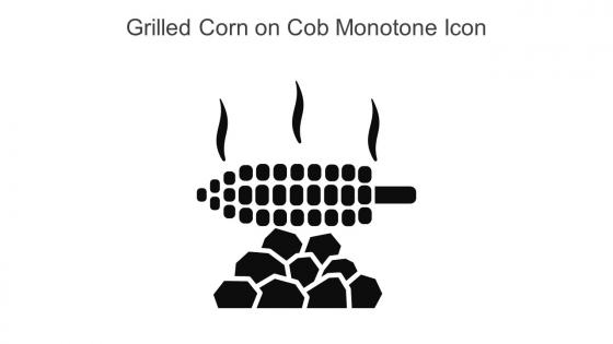 Grilled Corn On Cob Monotone Icon In Powerpoint Pptx Png And Editable Eps Format