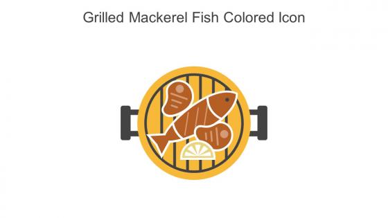 Grilled Mackerel Fish Colored Icon In Powerpoint Pptx Png And Editable Eps Format
