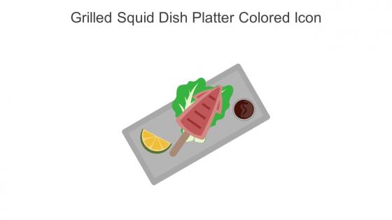 Grilled Squid Dish Platter Colored Icon In Powerpoint Pptx Png And Editable Eps Format