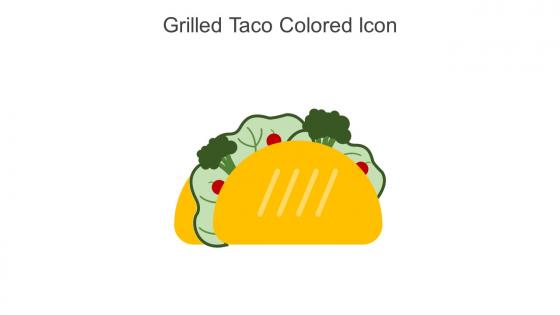 Grilled Taco Colored Icon In Powerpoint Pptx Png And Editable Eps Format