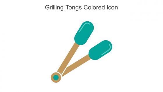 Grilling Tongs Colored Icon In Powerpoint Pptx Png And Editable Eps Format