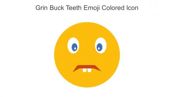 Grin Buck Teeth Emoji Colored Icon In Powerpoint Pptx Png And Editable Eps Format