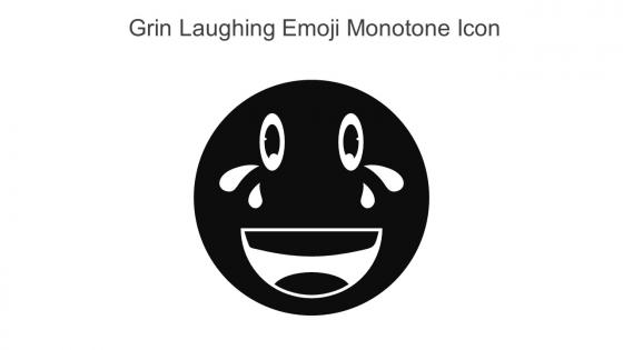 Grin Laughing Emoji Monotone Icon In Powerpoint Pptx Png And Editable Eps Format