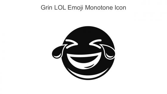 Grin Lol Emoji Monotone Icon In Powerpoint Pptx Png And Editable Eps Format
