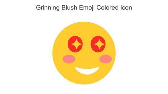 Grinning Blush Emoji Colored Icon In Powerpoint Pptx Png And Editable Eps Format