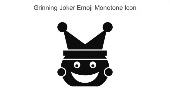 Grinning Joker Emoji Monotone Icon In Powerpoint Pptx Png And Editable Eps Format
