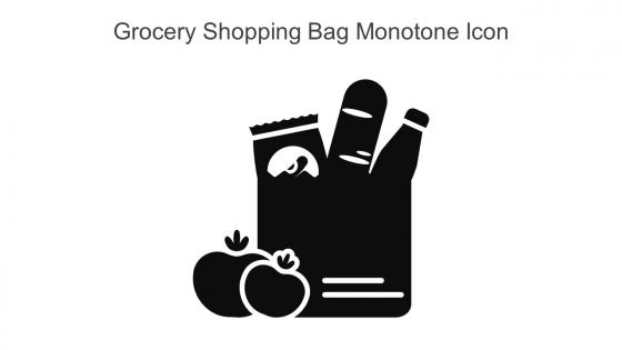 Grocery Shopping Bag Monotone Icon In Powerpoint Pptx Png And Editable Eps Format