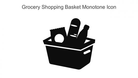 Grocery Shopping Basket Monotone Icon In Powerpoint Pptx Png And Editable Eps Format