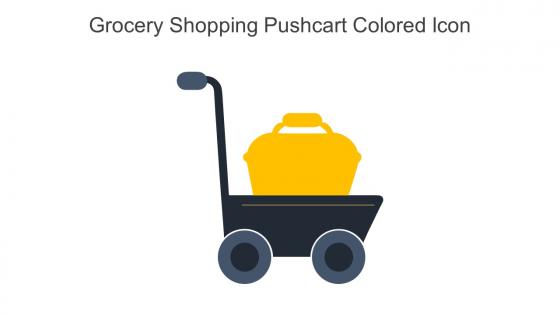 Grocery Shopping Pushcart Colored Icon In Powerpoint Pptx Png And Editable Eps Format