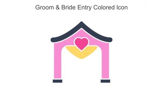 Groom And Bride Entry Colored Icon In Powerpoint Pptx Png And Editable Eps Format