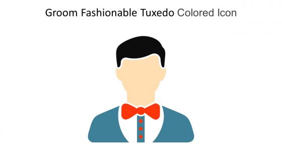 Groom Fashionable Tuxedo Colored Icon In Powerpoint Pptx Png And Editable Eps Format