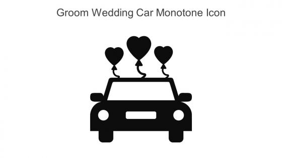 Groom Wedding Car Monotone Icon In Powerpoint Pptx Png And Editable Eps Format