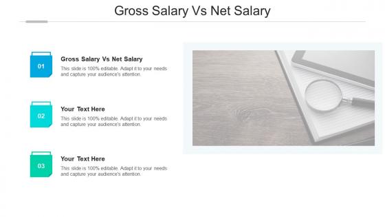 Gross salary vs net salary ppt powerpoint presentation ideas layout ideas cpb
