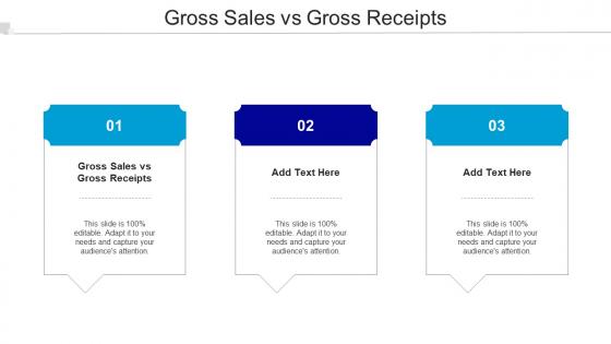Gross Sales Vs Gross Receipts Ppt Powerpoint Presentation Show Layout Cpb