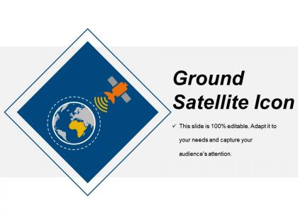 Ground satellite icon sample of ppt presentation