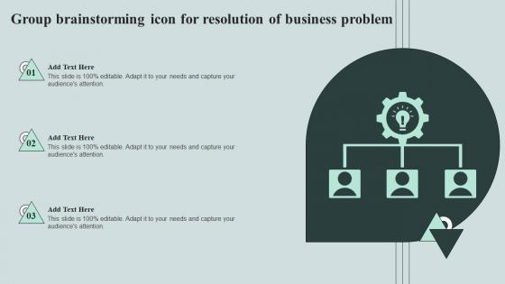 Group Brainstorming Icon For Resolution Of Business Problem
