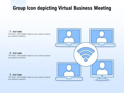 Group icon depicting virtual business meeting