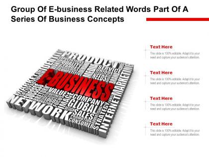 Group of e business related words part of a series of business concepts