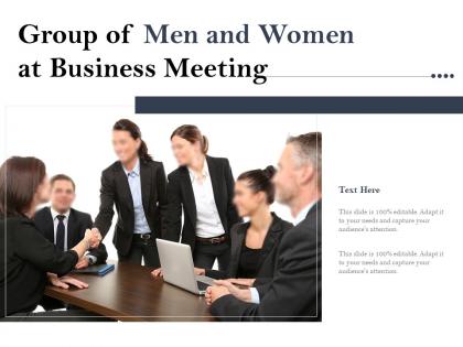 Group of men and women at business meeting