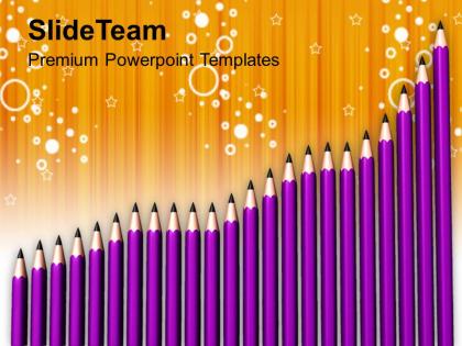 Group of pencils like bar graph powerpoint templates ppt themes and graphics 0113