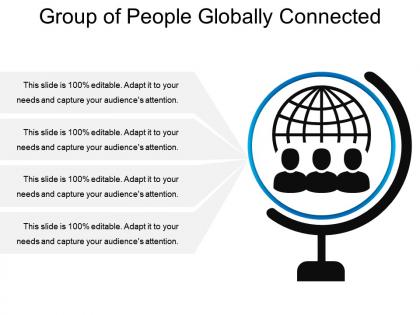 Group of people globally connected