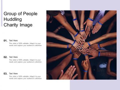 Group of people huddling charity image