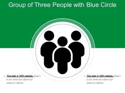 Group of three people with blue circle