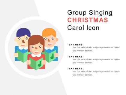 Group singing christmas carol icon