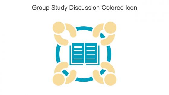 Group Study Discussion Colored Icon In Powerpoint Pptx Png And Editable Eps Format