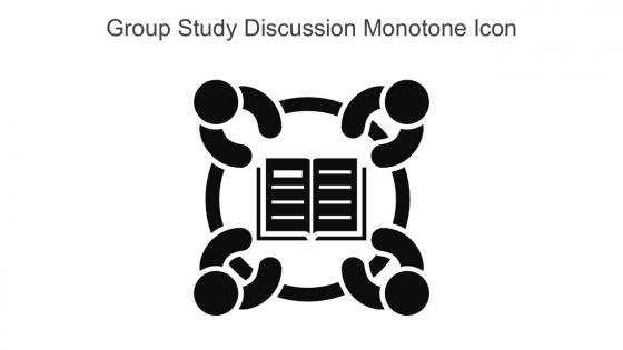 Group Study Discussion Monotone Icon In Powerpoint Pptx Png And Editable Eps Format