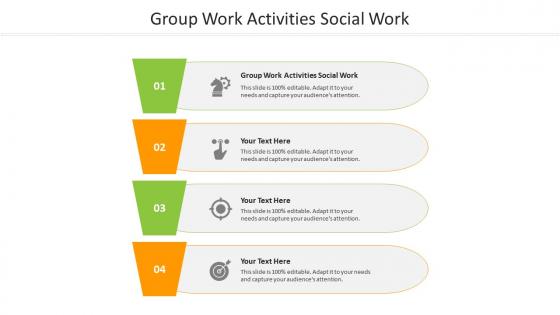 Group work activities social work ppt powerpoint presentation professional clipart images cpb