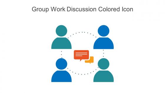 Group Work Discussion Colored Icon In Powerpoint Pptx Png And Editable Eps Format