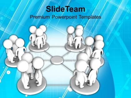 Groups of people in network communication powerpoint templates ppt themes and graphics 0113