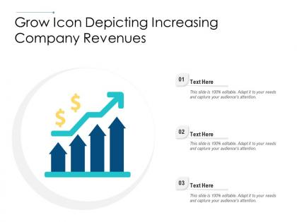 Grow icon depicting increasing company revenues