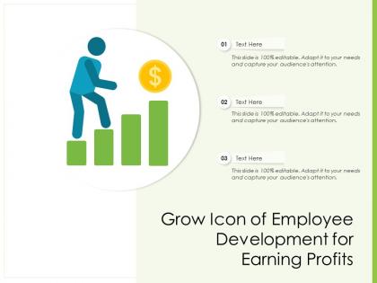 Grow icon of employee development for earning profits