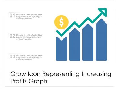 Grow icon representing increasing profits graph