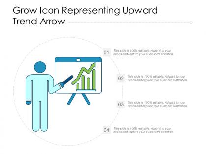 Grow icon representing upward trend arrow