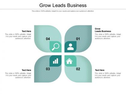 Grow leads business ppt powerpoint presentation themes cpb