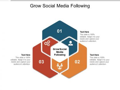 Grow social media following ppt powerpoint presentation portfolio ideas cpb