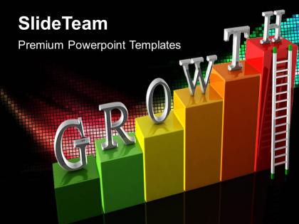 Growth bar graphs maker powerpoint templates concept business ppt process