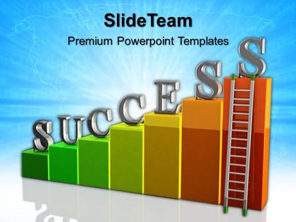 Growth bar graphs maker powerpoint templates ladder success ppt layouts