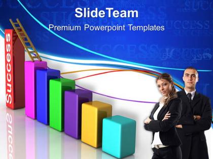 Growth business bar graphs powerpoint templates ladder to success ppt designs