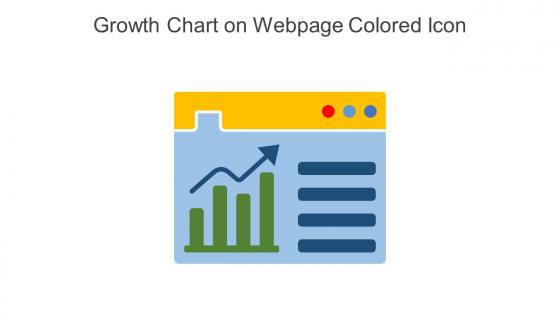 Growth Chart On Webpage Colored Icon In Powerpoint Pptx Png And Editable Eps Format