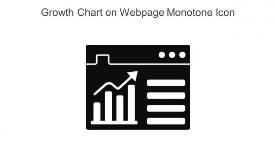 Growth Chart On Webpage Monotone Icon In Powerpoint Pptx Png And Editable Eps Format