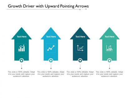Growth driver with upward pointing arrows