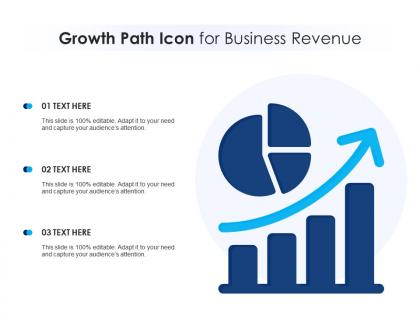 Growth path icon for business revenue