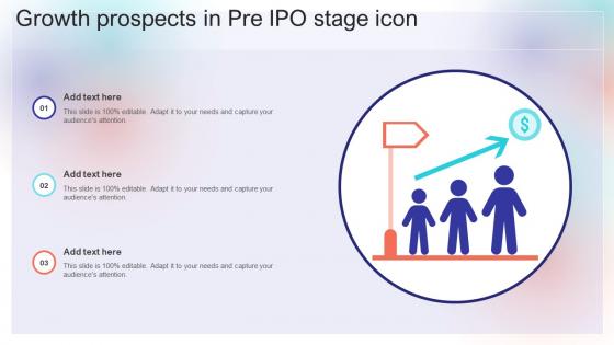Growth Prospects In Pre IPO Stage Icon