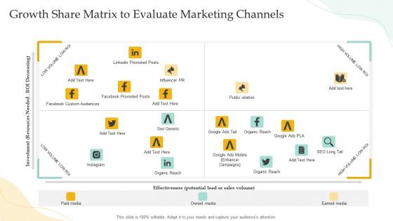 Growth Share Matrix To Evaluate Marketing Channels