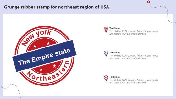 Grunge Rubber Stamp For Northeast Region Of USA